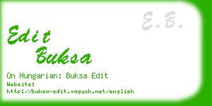 edit buksa business card